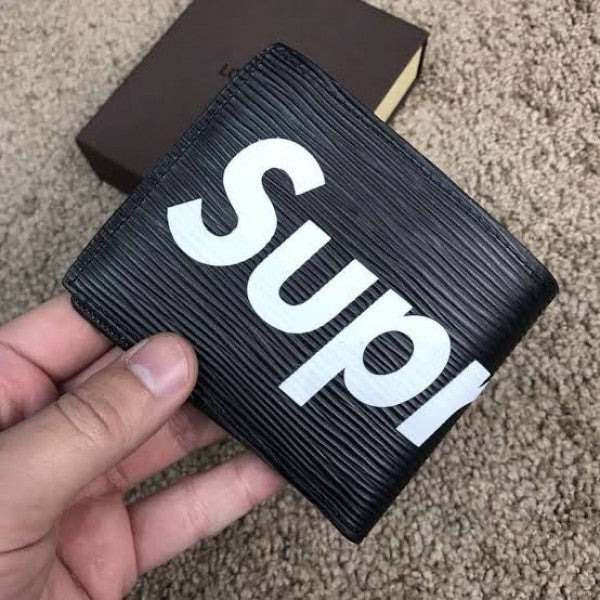Supreme Mens Wallet With Box Black White