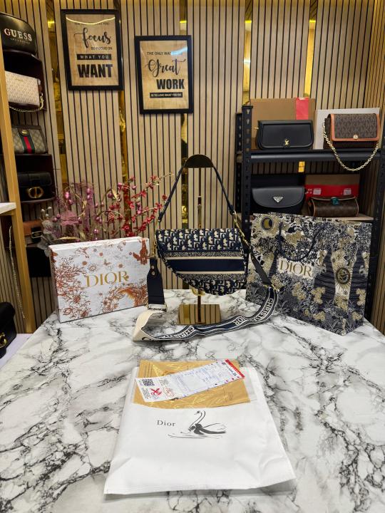 Christian  Dior  Saddle  CD  With  Box  And  Dust  Bag  Including  CarryBag  (Blue)