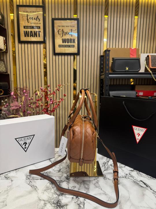 Guess Eco Rianee Shoulder Bag With Box And Dust Bag Including Carry Bag (Khaki)