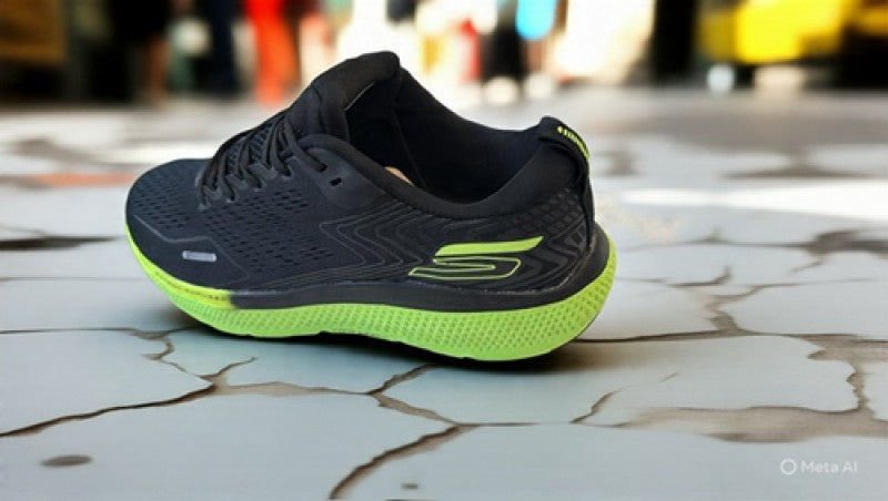 skecher Go run arch fit ride 11 black green