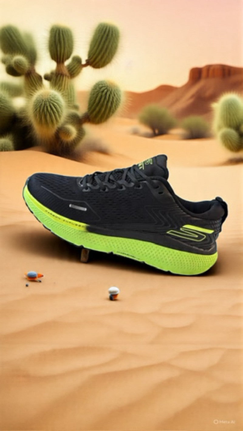 skecher Go run arch fit ride 11 black green