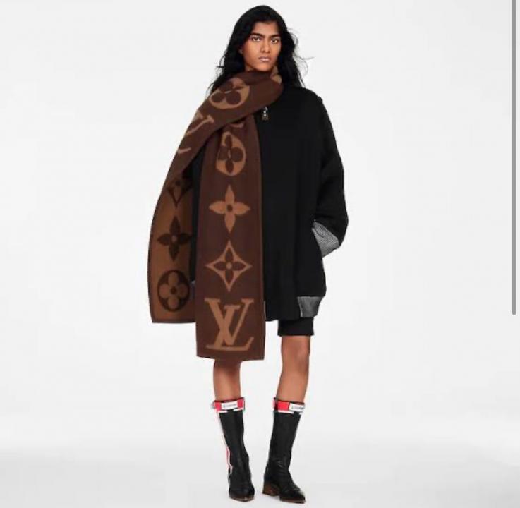 Louis Vuitton LV8 Woollen Muffler With Plain ZipLock Bag