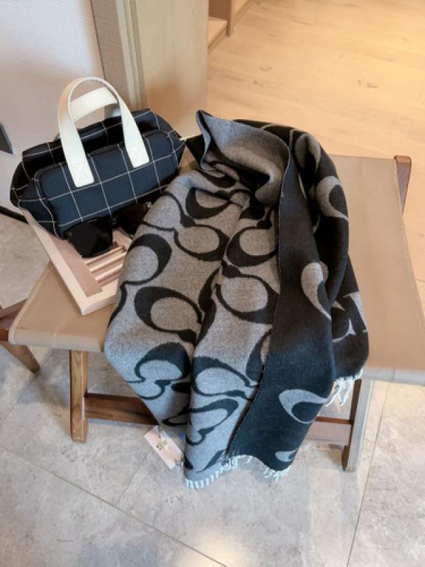 Coach CC18 Woollen Scarf With Plain ZipLock Bag