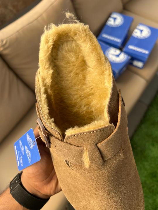 Birkenstock  Boston Suede Shearling Clog